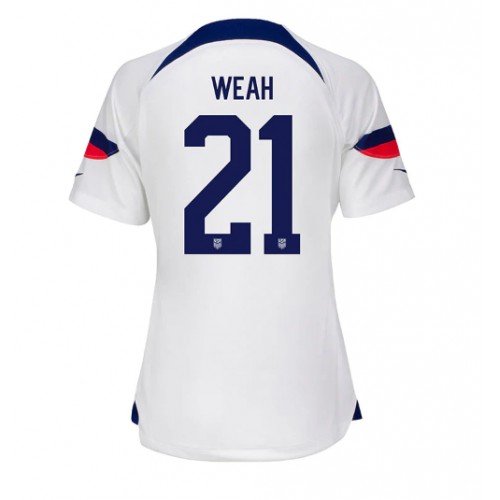Maillot de foot États-Unis Timothy Weah #21 Domicile Femmes Monde 2022 Manches Courte